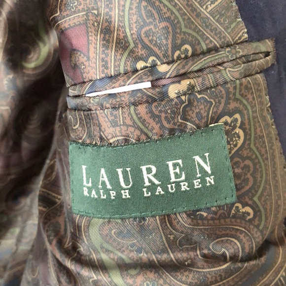 Ralph Ralph Lauren Soft Velvet Velour Jacket Navy Blue Size 40S - Picture 5 of 10